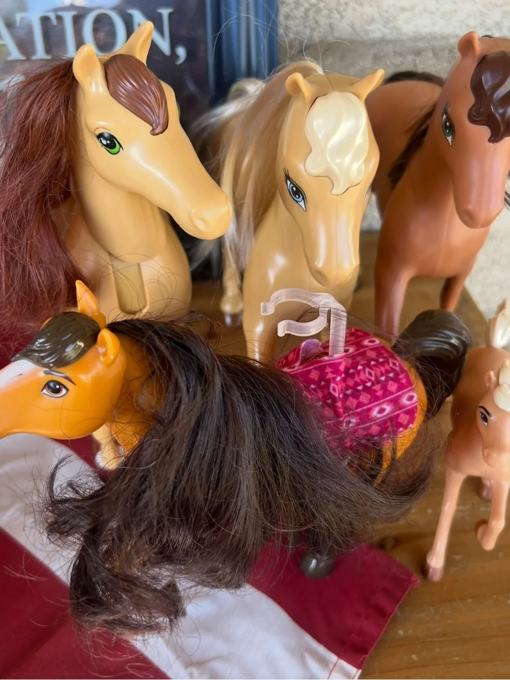 Brown and Blonde Toy Horse Set - Kids Toys